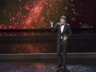 ROME, ITALY - April 18 : Actor Claudio Santamaria wins David best actor during the David di Donatello awards ceremony on April, 18, 2016 in Rome, Italy.  (Photo by Primo Barol/Anadolu Agency/Getty Images)